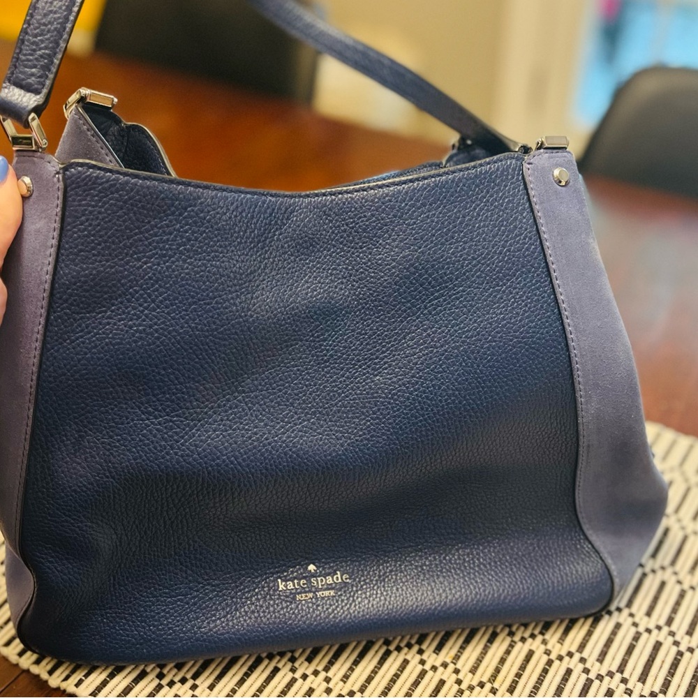 Kate Spade Blue Slouchy Shoulder Bag